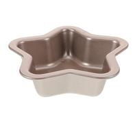 SUPVOX 1pc Rose Gold Star Cake Mold Carbon Steel PTFE Non-Stick Baking Mould for Home Pudding Bread Dessert Making