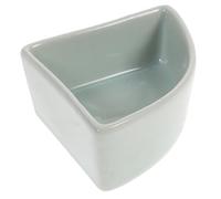 SUPVOX 1pc Triangular Ceramic Feeding Bowl for Hamsters Squirrels and Birds Compact Aesthetic Pet Water Basin Dual Use Food and Water Container Essential Pet Supplies