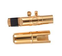 SUPVOX 1set Alto Saxophone Mouthpiece Kit Gilded Metal for Student Practice Brass Accessories for Enhanced Sound Quality Replacement for Beginners