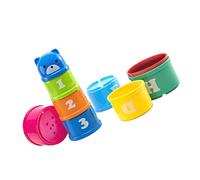 SUPVOX 1Set Cartoon Bear Cups Educational for Fun Safe and Stack Up Cups for Mesh Storage Bag Early Learning Development