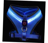 SUPVOX 1set Dog Led Luminous Vest Usb Rechargeable Breathable Pet Harness for Comfortable Fit Easy off for Dogs