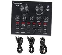 SUPVOX 1set Professional Sound Mixer Board Volume Reverberation Control and Sound Effects for Live Streaming Podcasting and Recording Complete Mobile Audio Mixer Kit