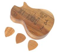 SUPVOX 1set Solid Wood Guitar Picks Storage Case Guitar Picks Compact and Polished Design for Daily Use for Musicians and Enthusiasts for