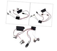 SUPVOX 2-band Equalizer Eq Preamp Circuit with Bass Guitar Tone Control Wiring Harness and Jp Pickup Set for Active Bass Gu50 Black for Sound Adjustment and Performance Enhancement