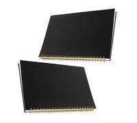 SUPVOX 2-Book Accounting Ledger Notebook with Pp Cover, Horizontal Grid Pages, Home Expense Tracker and Budget Log Journal for Personal and Business Finance Management