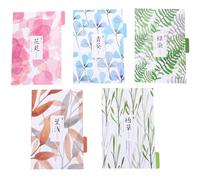SUPVOX 2 Books 6-Hole Insert Dividers Binder Pages A5 Size Coated Paper Floral Pattern Creative Flower Design Quick Reference Indexing for Planners and Reports