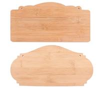 SUPVOX 2 Pack Unfinished Bamboo Plaques Blank Hanging Tags for DIY Craft Door Sign Welcome Sign Wall Decor Business Notice Boards Home Ornaments 9.92 X 5.00 X 0.35in
