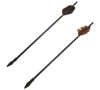 SUPVOX 2 Pack Wooden Tossing Arrows with Soft Rubber Tips - Handmade Pitch-pot Game for Kids and Teens - Safe Backyard Toy for Hand-Eye Coordination and Family Fun - 42cm
