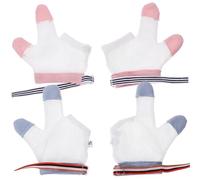 SUPVOX 2 Pairs of Thumb Sucking Stop Gloves for Infants Breathable Finger Protective Gloves to Prevent Nail Biting for Babies and Toddlers Soft Cotton Material