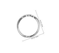 SUPVOX 2 Pcs Adjustable Couple Rings Dark and Light Theme Open Silver and Black Rings Matching Lovers Jewelry Promise Bands for Men and Women