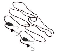 SUPVOX 2 PCS Adjustable Pulley Ratchet Tie Down Straps for Kayak and Canoe Heavy Duty Braided Nylon Rope Hangers with Steel Hooks Capacity Secure Boat Accessories and Paddles