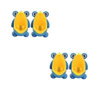 SUPVOX 2 pcs Cartoon Frog Boy Training Urinal with Rotating Water Wheel Wall Mounted Portable Pee Pot for Space Saving Blue Potty Trainer for Independent Bathroom Use