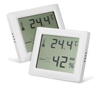 SUPVOX 2 Pcs Digital Hygrometer Thermometer Combo Indoor Humidity with High Precision Temperature Sensor Compact Design for Hanging Table Use Display with Comfort Level Indicator for Home