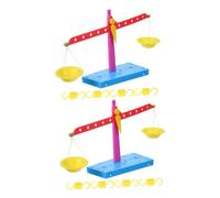 SUPVOX 2 Pcs DIY Educational Balance Scale for Precise Measurement Science Experiment Easy Assembly Model for Classroom and Home Use Enhances Math and Observation Skills
