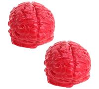 SUPVOX 2 Pcs Halloween Simulation Brains Props, Realistic Fake Human Brain Set for Haunted House Decor and Party, Halloween Body Organ Decoration