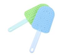 SUPVOX 2 Pcs Pet Grooming Comb Double Sided Detangling Massaging Brush for Cats Dogs Durable Material Easy to Clean Removes Loose Hair Knots Portable Grooming Tool Blue Green