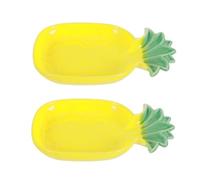 SUPVOX 2 Pcs Pineapple Ceramic Hamster Food Bowls Small Pet Feeding Dishes for Rabbits Hedgehogs Stable Heavy Duty Animal Food Feeder