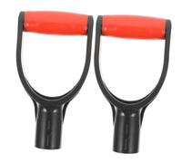SUPVOX 2 pcs Plastic D-Shaped Shovel Handle Replacement for Garden Spade Fork Tools Easy Fit Grip for Shovel Digging and Raking Garden Accessories