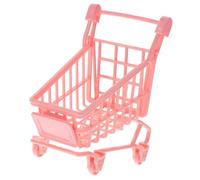 SUPVOX 2 Pcs PVC Simulation Mini Shopping Cart for Educational Storage Rack for Dolls and Small Random Color for Role Play and Parent Interaction Random Color