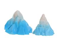 SUPVOX 2 Pcs Realistic Iceberg Model Decorations Miniature Arctic Landscape for Home Office Cake Cupcake Toppers Aquarium Decor DIY Projects