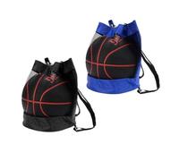 SUPVOX 2 Pcs Sports Ball Mesh Net Backpack with Thickened Oxford Cloth Straps Soccer Football Carrying Bag with Drawstring Closure Anti-Skid Flat Bottom for Outdoor Basketball and Shoes