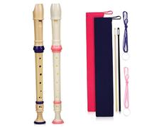 SUPVOX 2 Pcs Student Soprano Recorder Instrument 8-Hole Plastic Recorder Flute Segmented Structure Rotatable Tail for Comfortable Playing Beginner Practice Set