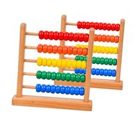 SUPVOX 2 Pcs Wooden Bead Counter Abacus for Preschool Math Learning Hand-eye Coordination and Motor Skill Development Educational Tool for Early Math Skills Practice