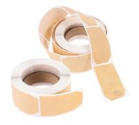 SUPVOX 2 Rolls Kraft Paper Label Stickers Sorting Tag Stickers 300pcs Per Roll Smooth Writing Easy to Paste for Classification Plan and Housewarming