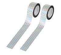SUPVOX 2 Rolls Reflective Bird Scaring Tape Durable Pet Garden Ribbon for Patio Balcony Field Natural Bird Deterrent and Outdoor Use