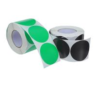 SUPVOX 2 Rolls Round Adhesive Stickers 2 Inch Circular Writable Labels with Blank Surface Assorted Colour Coated Paper Stickers for Office Reminders and File Folders