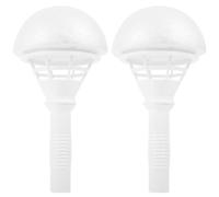 SUPVOX 2 Sets 100mm Foam Half Sphere Wedding Floral Handles Bouquet Holders for Bride and Flower Girl DIY Craft Supplies