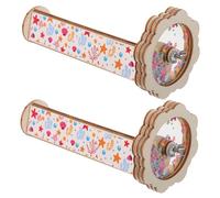 SUPVOX 2 Sets DIY Creative Kaleidoscope Kit for Portable Wooden Small for Artistic Expression Educational Science Experiment Skill Development and Interactive Play Holiday Party Favor