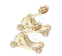 SUPVOX 2 Sets Educational Wooden Catapult Kit Stem Model for Adults DIY Trebuchet Craft with Mechanical Building Materials Portable Science for Learning Creativity and History Enthusiasts