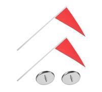 SUPVOX 2 Sets Golf Flag Stick Putting Green Cups Stainless Steel Weather Resistant Golf Hole Cup Flags Enhancing Visibility for Backyard Practice