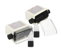 SUPVOX 2 Sets Math Roller Stamp for - Automatic Addition and Subtraction Practice Tool with Ink Pad and Storage Box - Suitable for Elementary Students’ Math Exercises Within 100 Numbers