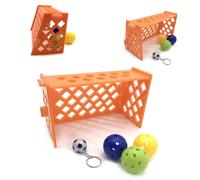 SUPVOX 2 Sets Mini Parrot Football Field Toys for Bird Training and Intelligence Development, Pet Soccer Toy for Parrots, Interactive Bird Soccer Playground for Cage Activity Random Color