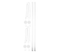 SUPVOX 2 Sets Plastic Poster Hanger Clips with 45cm Dowel Flag Poles for Hanging Posters and Paintings, Lightweight Plastic Frame Holders Suitable for Home and Office Décor