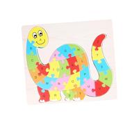 SUPVOX 2 Sets Wooden Alphabet Jigsaw Puzzles for Educational Animal Shaped with Dinosaur Elephant Develops Manipulative Skills and Color Awareness