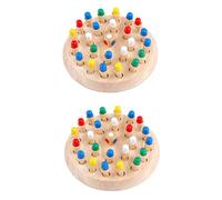SUPVOX 2 Sets Wooden Memory Chess Logic Thinking Educational Game for Safe Material for Family Bonding and Skill Development for Boys