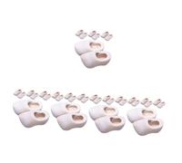 SUPVOX 20 pairs Miniature Klompen Wooden Shoes Blank DIY Craft Dollhouse Accessories Smooth Surface Lightweight Mini Wooden Shoe Blanks for Painting and Decorating Mini Dutch Clogs for