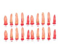 SUPVOX 20 pcs Halloween Party Scary Severed Blood Finger Props Life Fake Fingers for Haunted House Decoration and Pranks Portable Horror Accessories