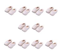 SUPVOX 20 pcs Mini Wooden Shoes Klompen for DIY Doll House Craft Decoration Party Supply Safe Material Micro Landscape Accessories