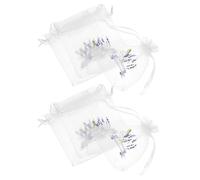 SUPVOX 20 Pcs White Lavender Sachet Bags Drawstring Small Mesh Gauze Pouches Empty Sachets for 30g Lavender, Hanging Fragrance Bags for Wardrobe, Drawer and Travel Storage