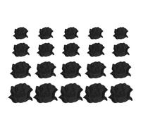 SUPVOX 20 Pieces Iron on Rose Embroidery Patches for Clothes Repair, Large, Medium and Small Sizes, Black Flower Applique Set for Jackets, Jeans, Bags, DIY Sewing Accessories