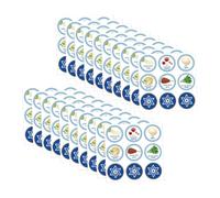 SUPVOX 20 Sheets Round Happy Passover Stickers with Six Ritual Self-Adhesive Jewish Holiday Labels for Gift Wrapping and Party Supplies Elegant Festive Seals for Pesach