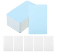 SUPVOX 200 Blank Flashcards for Studying, Kraft and White Paperboard Memo Cards, Small Note Cards for School Learning and DIY Writing, 2 Sets/200 Sheets