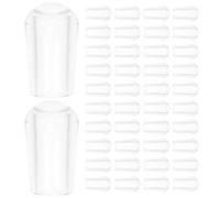 SUPVOX 200pcs 5mm Plastic Hanger End Caps Protective Tip Covers for Wire Hooks Clothes Hanger Protectors Suitable for Coat Hooks and Laundry Drying Racks