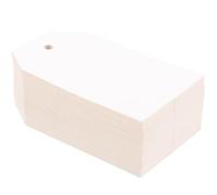 SUPVOX 200pcs 7x4cm White Blank Hanging Tags Printable Paper Price Labels with String for Craft, Packing, Luggage and Shop Use