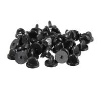 SUPVOX 200pcs Black PVC Butterfly Clutch Pin Backs Rubber Lapel Holder Badge Clasp for Brooch Pins Tie Tacks Crafting and Jewelry Making