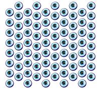 SUPVOX 200pcs Flatback Resin DIY Craft Charms Evil Eye Spacer Beads for Jewelry Making Supplies